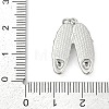 Brass Micro Pave Clear Cubic Zirconia Charms KK-G522-49B-P-2