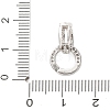 Brass Micro Pave Cubic Zirconia Clear Cubic Zirconia Twister Clasps KK-B196-01G-3