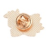 Butterfly Alloy Enamel Lapel Pin Backs JEWB-P057-04D-G-2