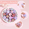 24Pcs 8 Colors Round Resin Rhinestone Beads OACR-PA0002-14-6