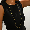 Brass Heart Fringe Satellite Chain Long Necklaces for Women XF0394-3-1