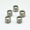 Rondelle Brass Rhinestone Beads CPDL-I003-01-1