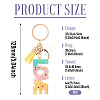 Alloy & Resin Tassel Keychainss AJEW-TADJ0001-20G-07-3