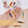 8Pcs 8 Styles Gemstone Pendant Decorations HJEW-FH00002-3