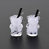 Imitation Bubble Tea/Boba Milk Tea Opaque Resin Pendants RESI-T052-03E-2