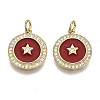 Brass Micro Pave Cubic Zirconia Pendants ZIRC-N039-060A-NF-1