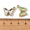 UV Plating Alloy Glass Pendants FIND-K032-22G-3