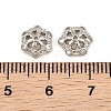Brass Micro Pave Clear Cubic Zirconia Bead Caps CU-CBA6A75-32P-3