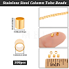 300Pcs 201 Stainless Steel Crimp Beads STAS-BBC0009-77B-2