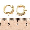 Rack Plating Brass Micro Pave Clear Cubic Zirconia Hoop Earrings Findings KK-F876-19G-3