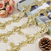5Yards Polyester Flower Lace Ribbon OCOR-NB0002-82C-4