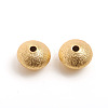 Matte Style Brass Textured Beads X-KK-L155-10A-1