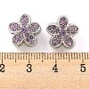 Rack Plating Alloy Rhinestone European Beads FIND-B034-17P-02-3