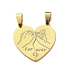 201 Stainless Steel Split Pendants STAS-F368-07G-1