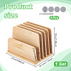 5-Slot Bamboo Slotted Display Stands ODIS-WH0038-300-3
