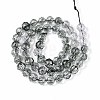 Crackle Transparent Glass Beads Strands GLAA-N063-8mm-01-2