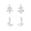 4Pcs 2 Styles 925 Sterling Silver Charms with Jump Rings & 925 Stamp STER-PH0003-44-6