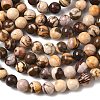 Natural Australian Agate Round Bead Strands G-M272-02-8mm-2
