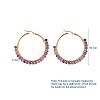 Beaded Hoop Earrings EJEW-JE03830-02-3