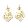 Brass Enamel Pendants KK-F933-18G-03-1