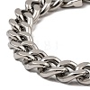 304 Stainless Steel Cuban Link Chain Bracelet NJEW-D050-02A-P-3