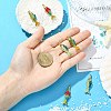 6Pcs 3 Styles Brass Enamel Pendants KK-CJ0005-59-4