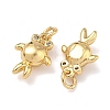 Brass Micro Pave Cubic Zirconia Charms KK-A291-12E-G-2
