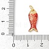 Brass Enamel Pendants X-KK-U062-22G-02-3