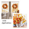 30Pcs 6 Colors Artificial Plastic Maple Leaf AJEW-CF0001-03-6