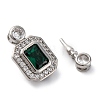 Brass Micro Pave Cubic Zirconia Box Clasps KK-P291-32P-2