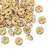 SHEGRACE Brass Micro Pave Clear Cubic Zirconia Spacer Beads XGRQ1U281-308G-1