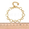 304 Stainless Steel Round Ring Link Chain Bracelets for Women BJEW-F536-01G-3