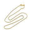 1.2MM Brass Box Chain Asjustable Slider Necklaces NJEW-C116-01G-4