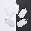 304 Stainless Steel Big Pendants STAS-TAG0001-18-1