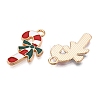 Christmas Theme Alloy Enamel Pendants ENAM-T020-10K-1
