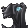 Flower Handmade Glass Seed Beads Stud Earrings EJEW-MZ00680-01-2