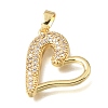 Valentine's Day Brass Micro Pave Clear Cubic Zirconia Pendants KK-C263-29B-G-2
