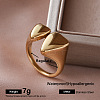 304 Stainless Steel Cuff Open Rings for Women UC0575-5-1