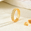Brass Micro Pave Cubic Zirconia Finger Rings for Women QU5613-3-1
