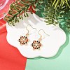 Christmas Theme Alloy Rhinestone Dangle Earrings EJEW-JE06627-02-1