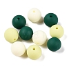 Rubberized Style Imitated Silicone Acrylic Beads MACR-T048-01B-09-1