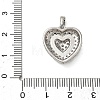 Brass Micro Pave Cubic Zirconia Pendants KK-CBA74BF-12P-02-4