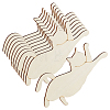 Cat Shape Unfinished Wood Cutouts WOOD-WH0029-48-1