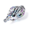 UV Plating Opaque Acrylic Shell Shape Big Pendants SACR-T018-35G-2
