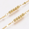 3.28 Feet Brass Handmade Beaded Chains X-CHC-G006-07G-2