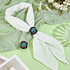 2Pcs 2 Colors Leather & Alloy & Synthetic Turquoise Scarf Clips AJEW-CL0005-24A-4