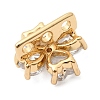 Brass Pave Clear Cubic Zirconia Spacer Bars ZIRC-F146-03G-2