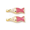 Brass Enamel Pendants KK-Z134-06G-02-1