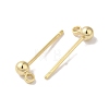 Brass Studs Earrings Finding KK-K383-03A-G-2