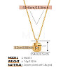 Brass Micro Pave Clear Cubic Zirconia Geometric Pendant Cable Chain Necklaces for Women WG4F4F3-03-1